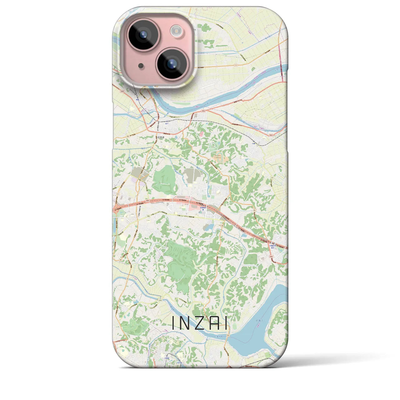 【印西(千葉県)】地図柄iPhoneケース(バックカバータイプ)