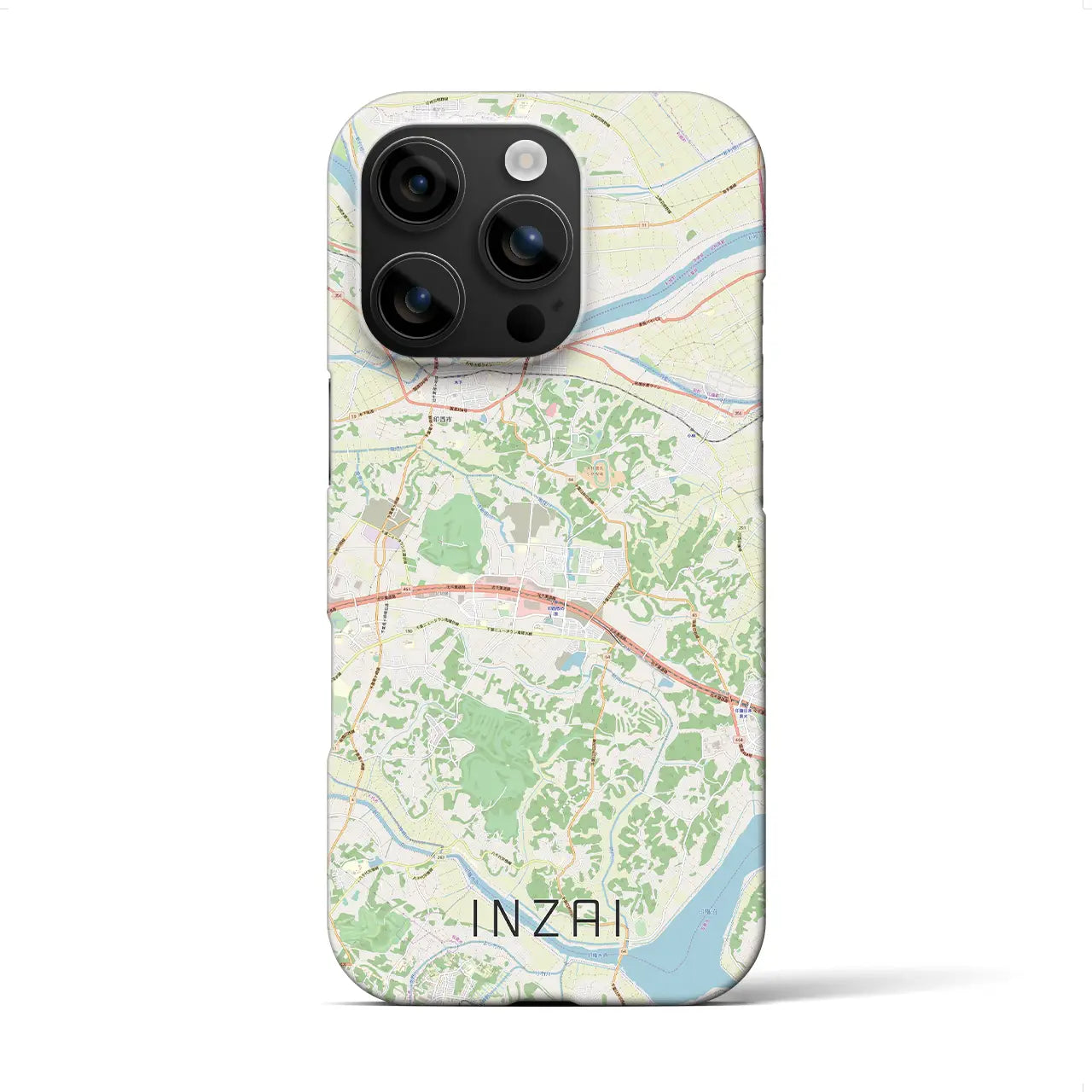 【印西(千葉県)】地図柄iPhoneケース(バックカバータイプ)