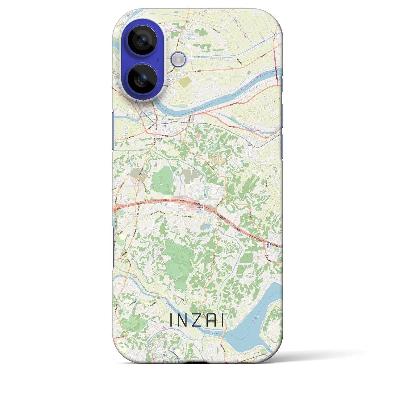 【印西(千葉県)】地図柄iPhoneケース(バックカバータイプ)