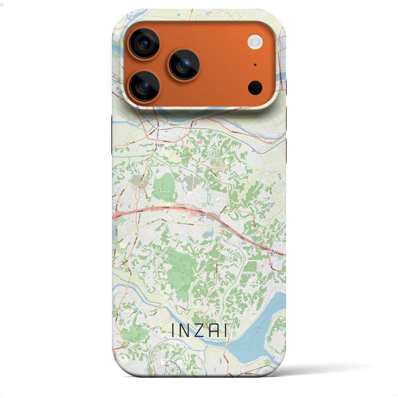 【印西(千葉県)】地図柄iPhoneケース(バックカバータイプ)