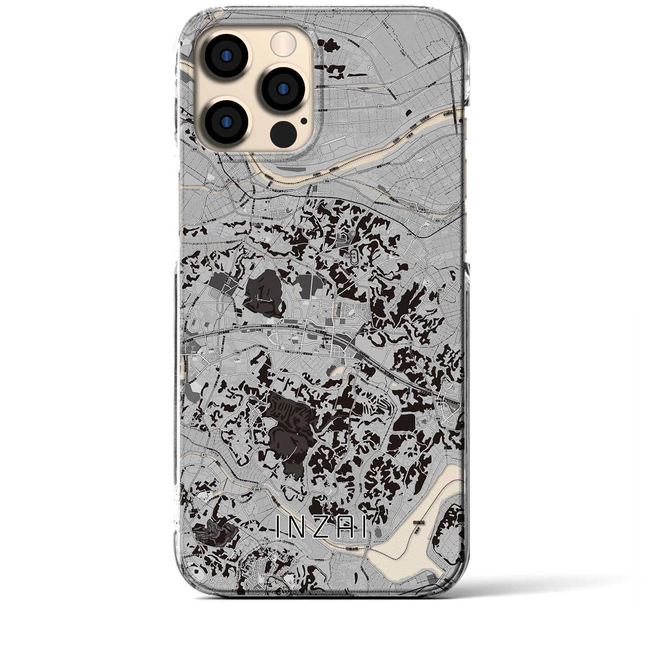 【印西(千葉県)】地図柄iPhoneケース(クリアタイプ)