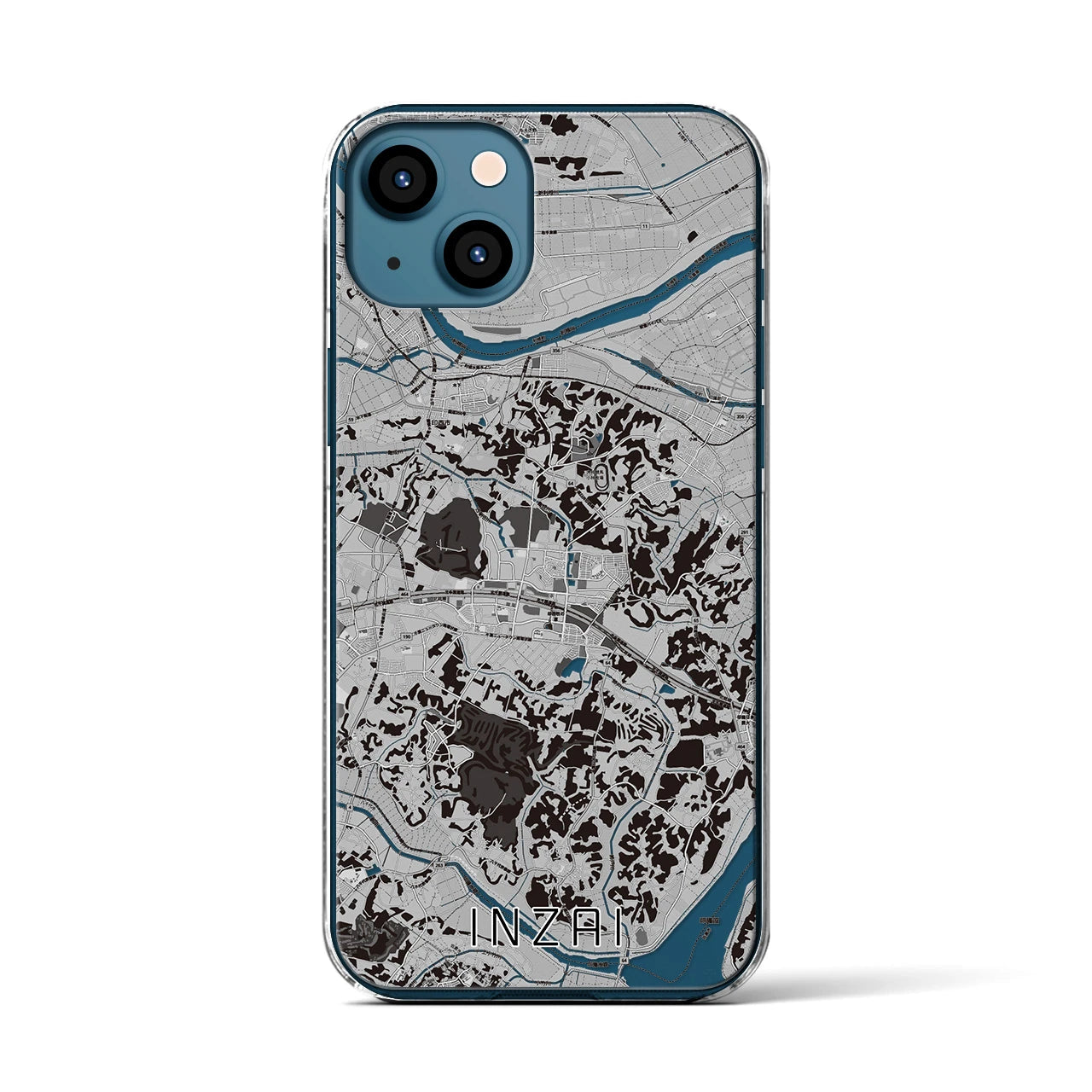 【印西(千葉県)】地図柄iPhoneケース(クリアタイプ)