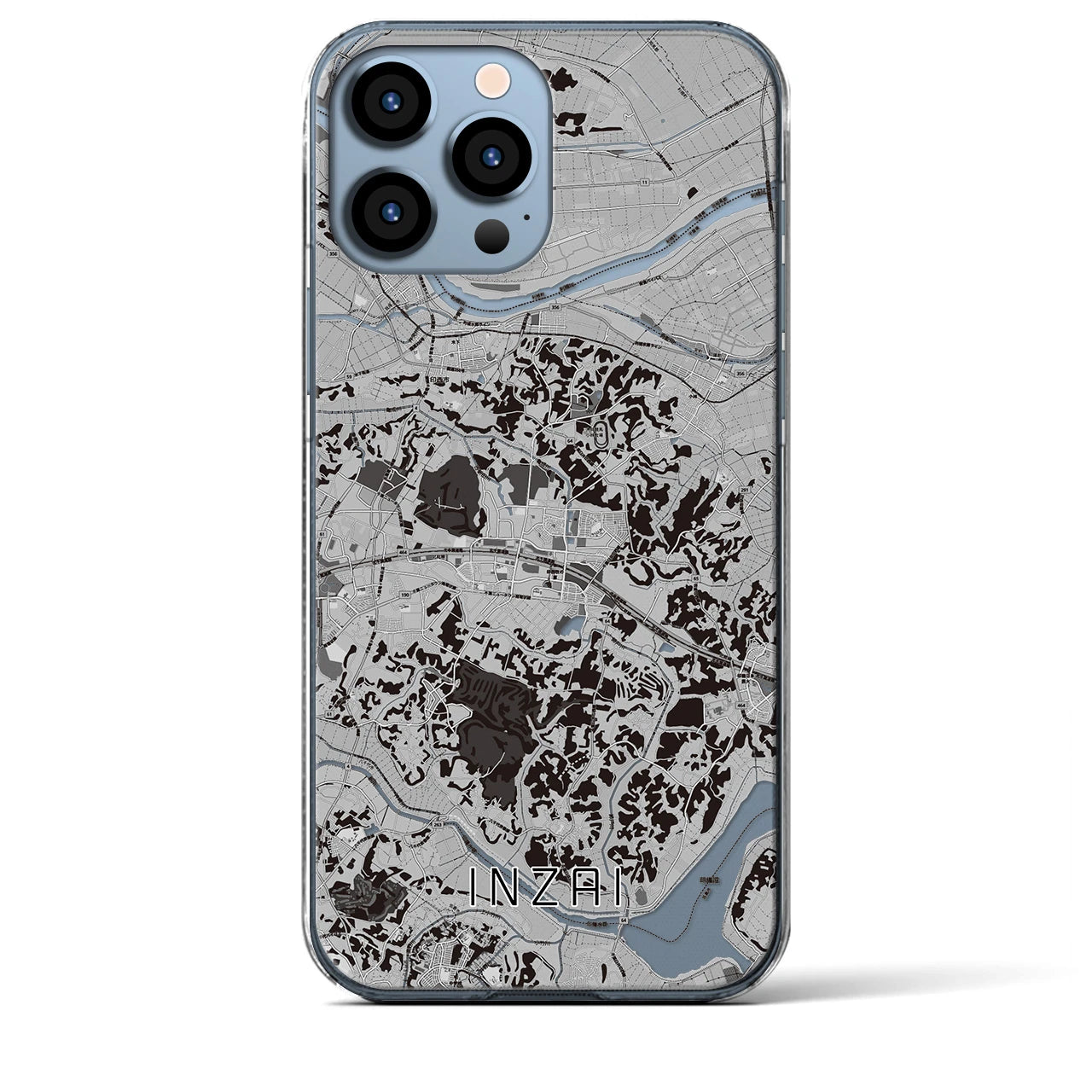 【印西(千葉県)】地図柄iPhoneケース(クリアタイプ)