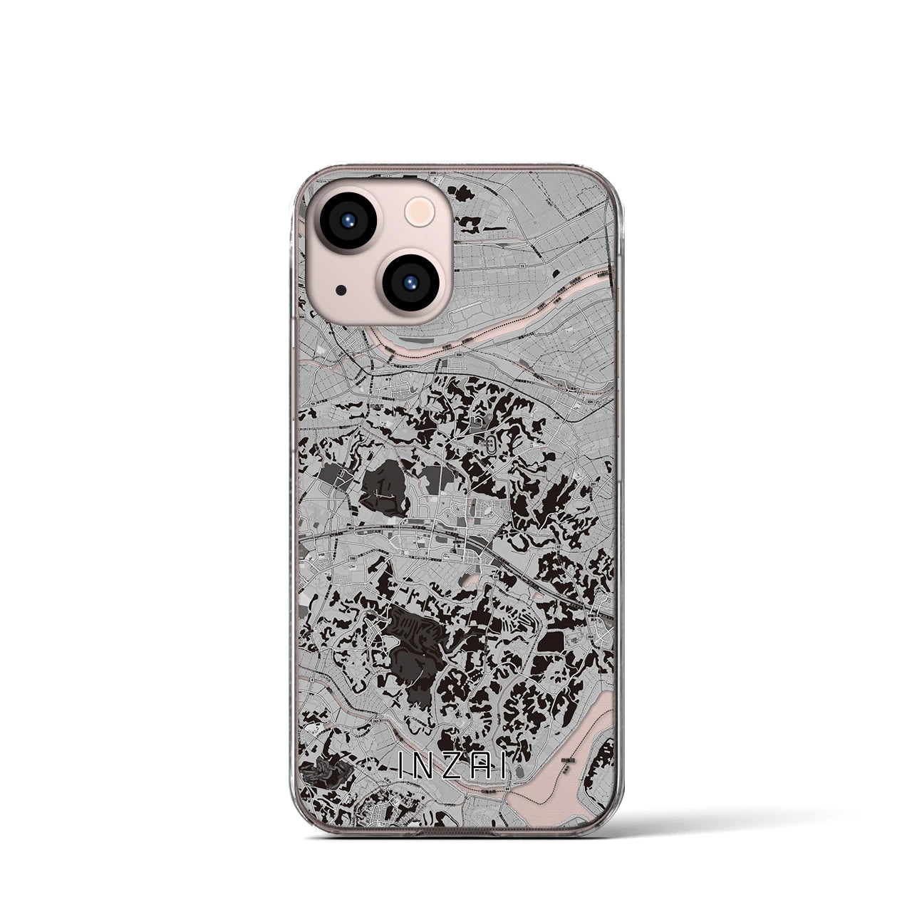 【印西(千葉県)】地図柄iPhoneケース(クリアタイプ)