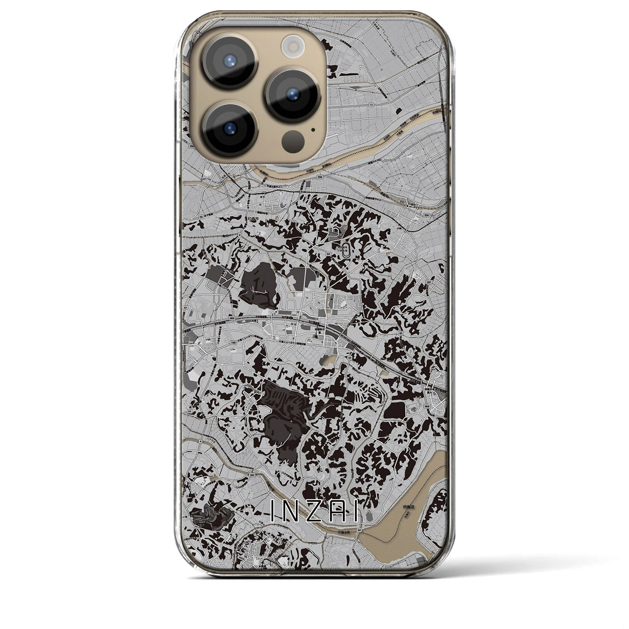 【印西(千葉県)】地図柄iPhoneケース(クリアタイプ)