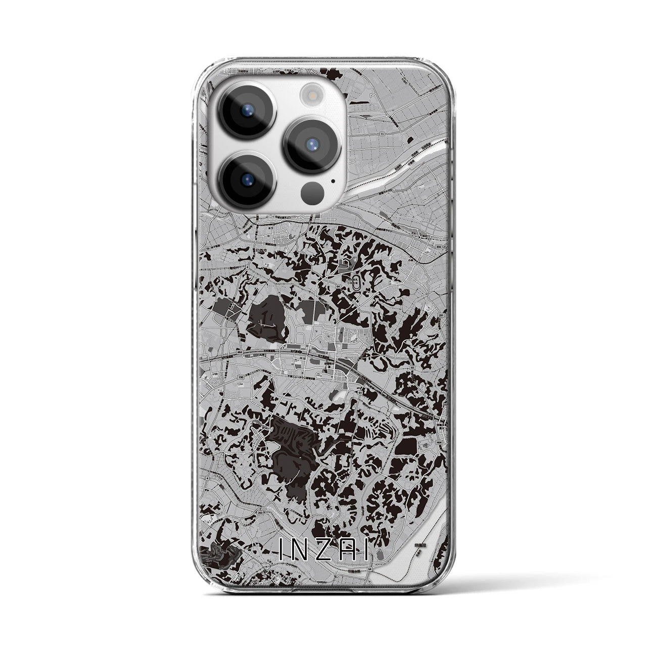 【印西(千葉県)】地図柄iPhoneケース(クリアタイプ)