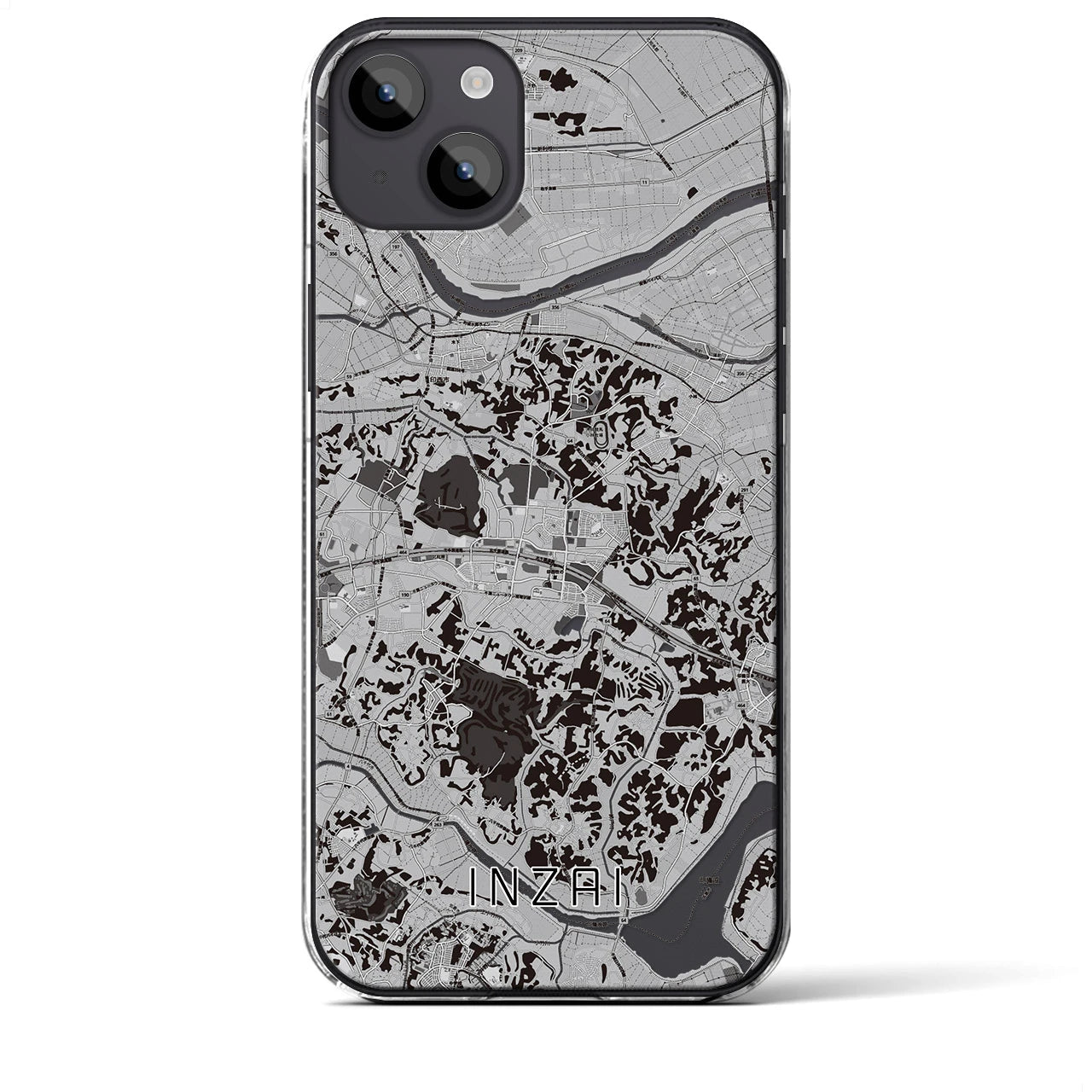 【印西(千葉県)】地図柄iPhoneケース(クリアタイプ)