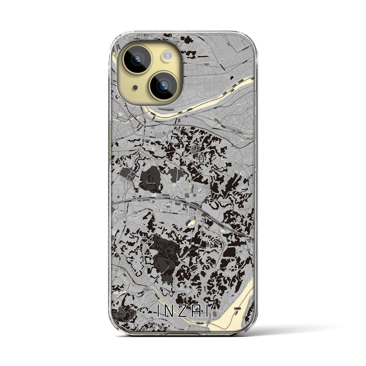 【印西(千葉県)】地図柄iPhoneケース(クリアタイプ)