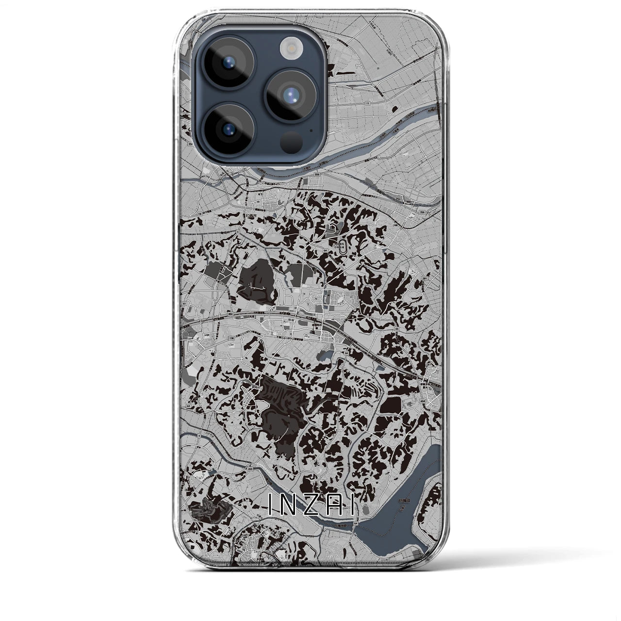 【印西(千葉県)】地図柄iPhoneケース(クリアタイプ)