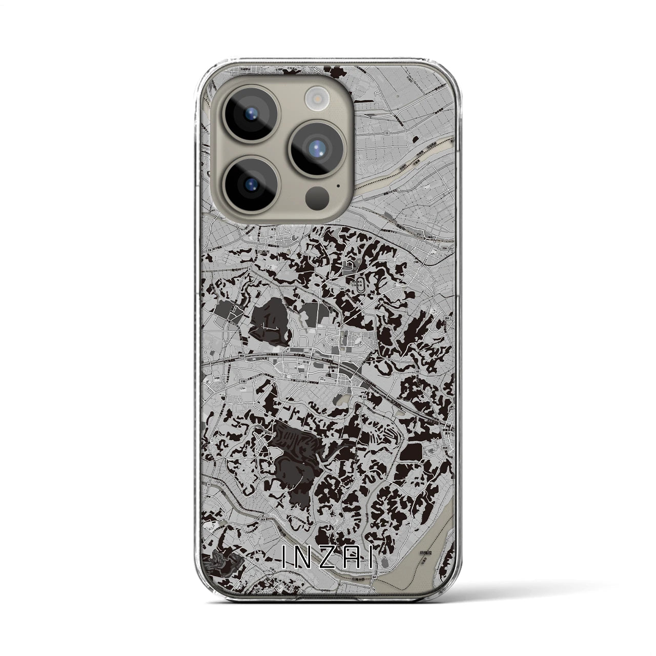 【印西(千葉県)】地図柄iPhoneケース(クリアタイプ)