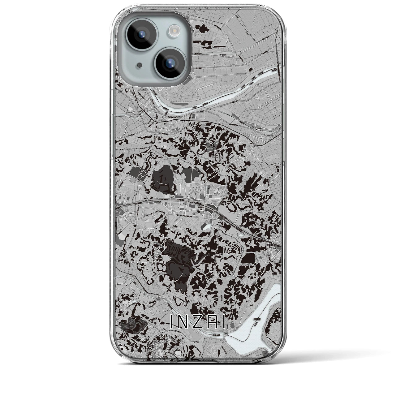 【印西(千葉県)】地図柄iPhoneケース(クリアタイプ)