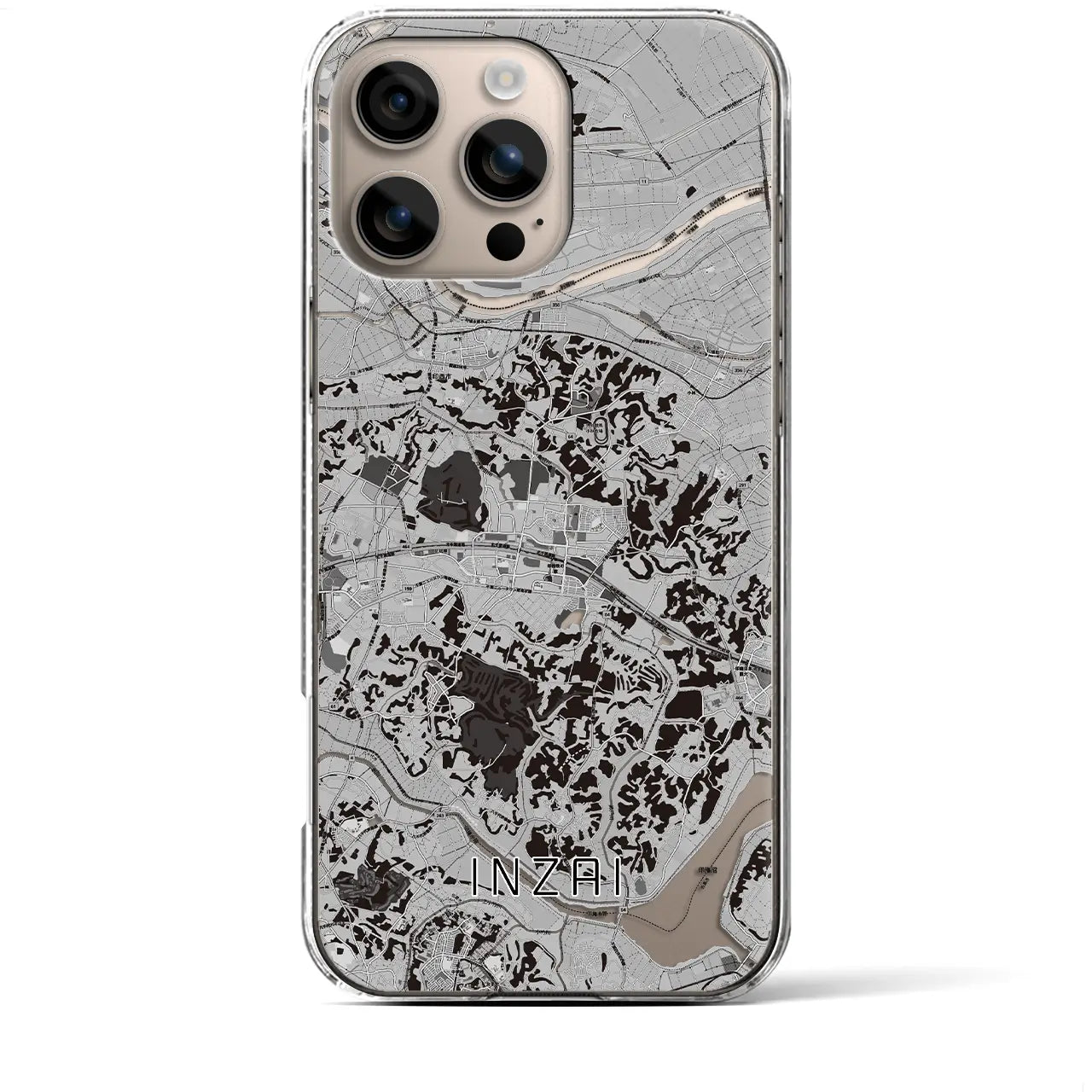 【印西(千葉県)】地図柄iPhoneケース(クリアタイプ)