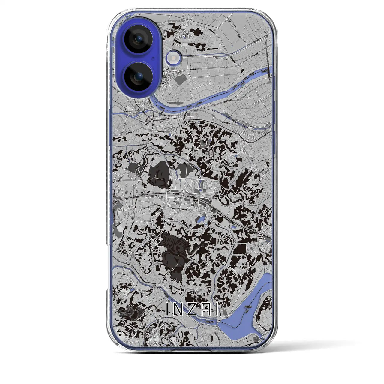 【印西(千葉県)】地図柄iPhoneケース(クリアタイプ)