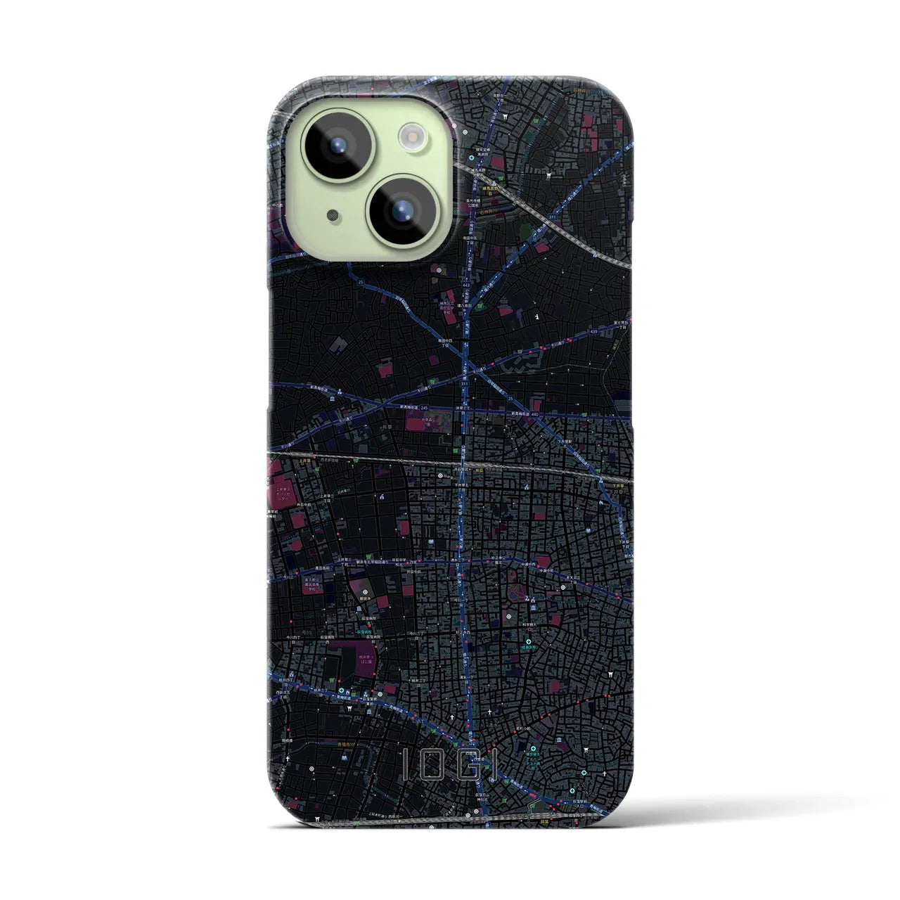 【井荻(東京都)】地図柄iPhoneケース(バックカバータイプ)