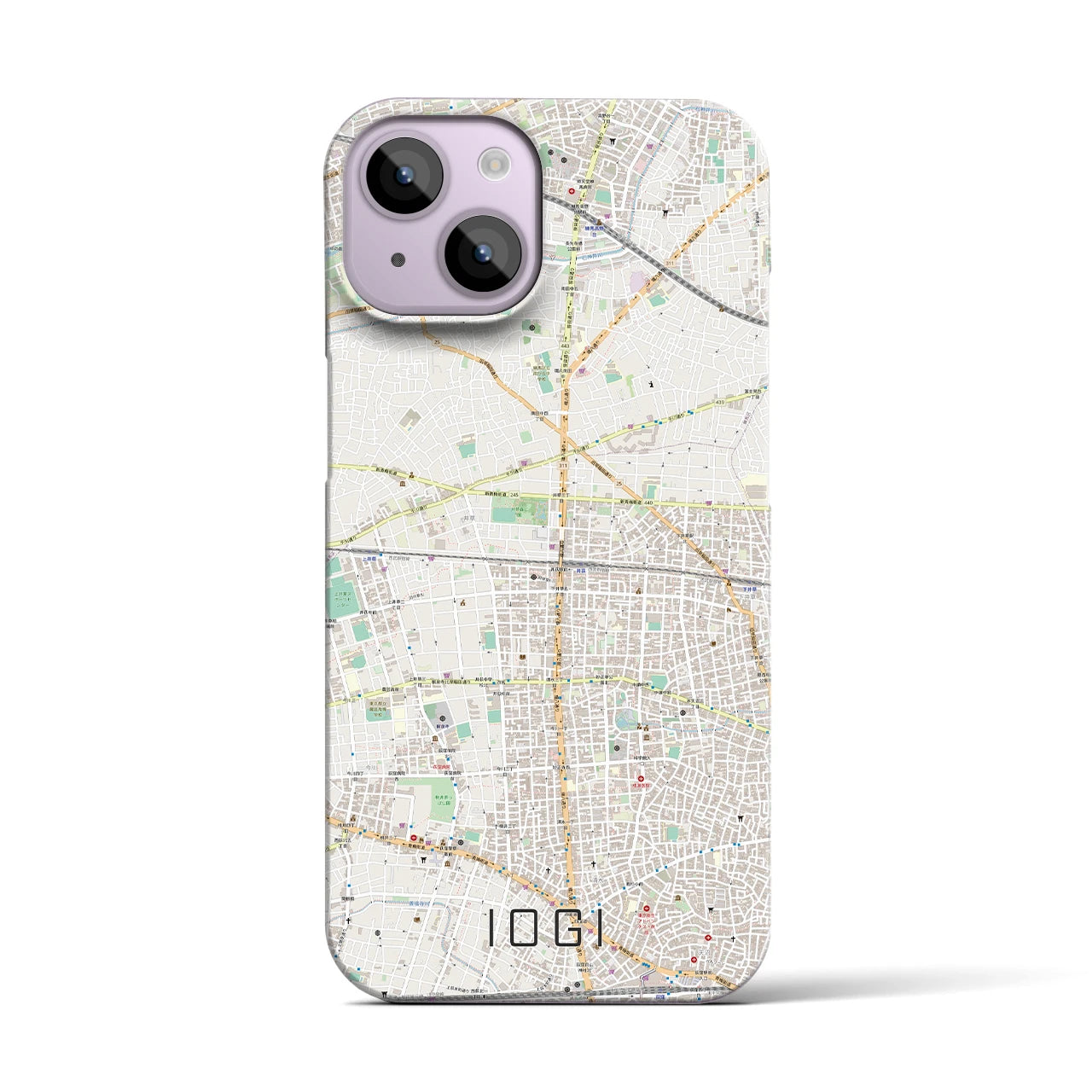 【井荻(東京都)】地図柄iPhoneケース(バックカバータイプ)