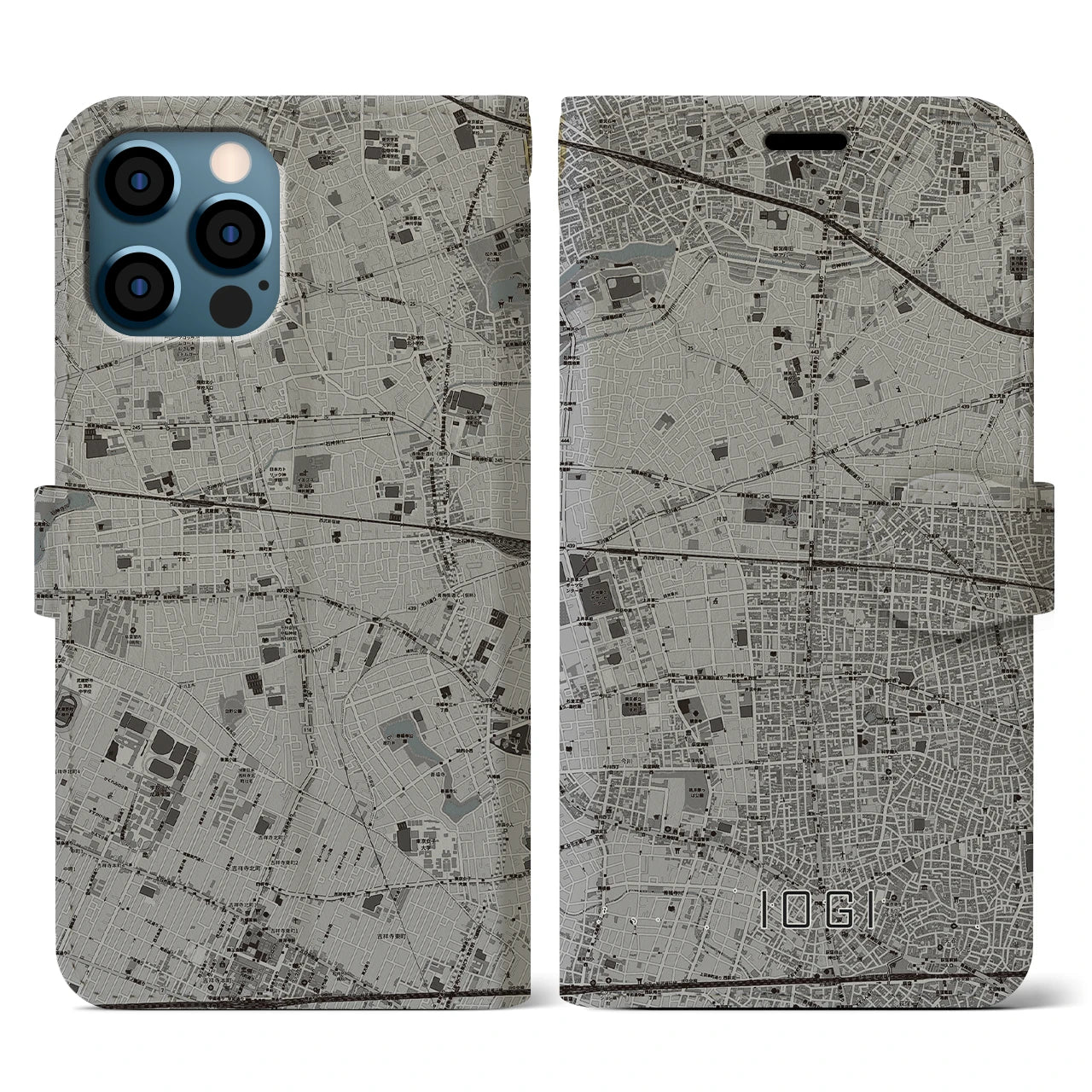 【井荻(東京都)】地図柄iPhoneケース(手帳タイプ)