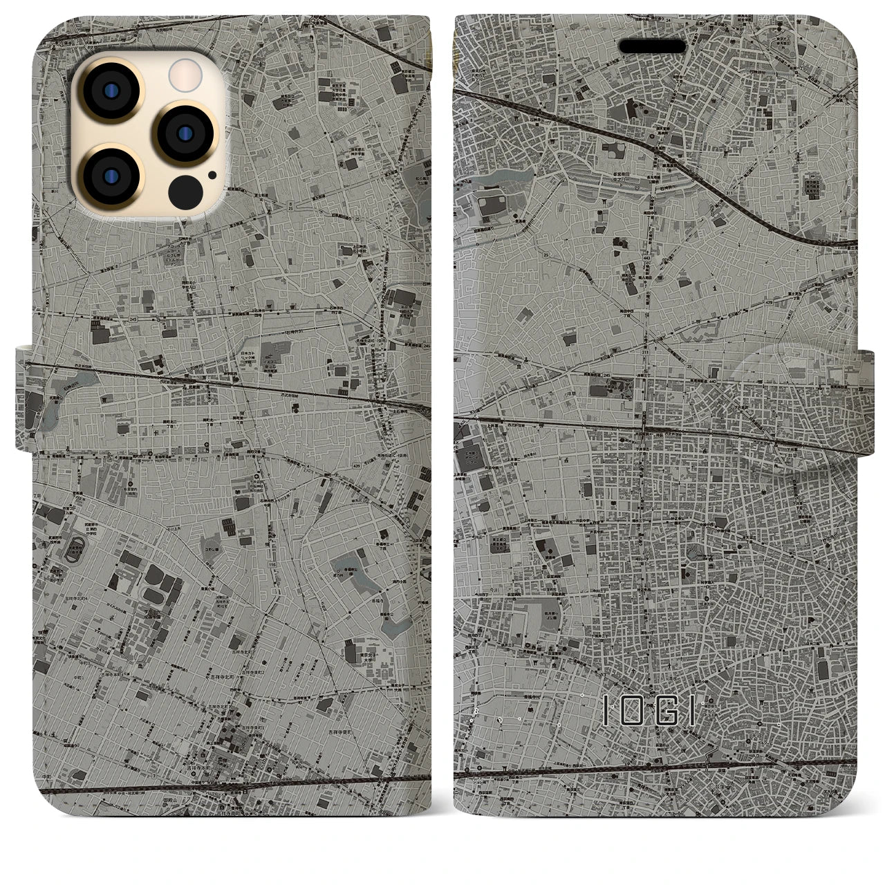 【井荻(東京都)】地図柄iPhoneケース(手帳タイプ)