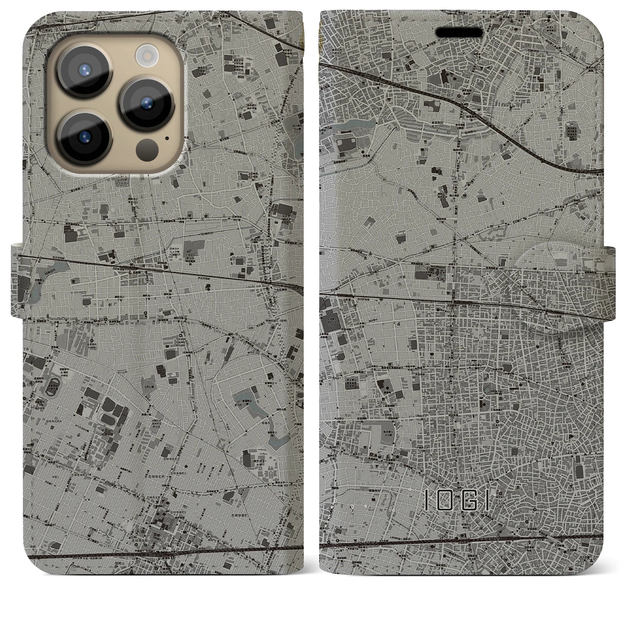 【井荻(東京都)】地図柄iPhoneケース(手帳タイプ)