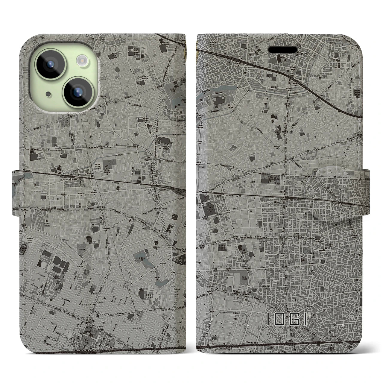 【井荻(東京都)】地図柄iPhoneケース(手帳タイプ)