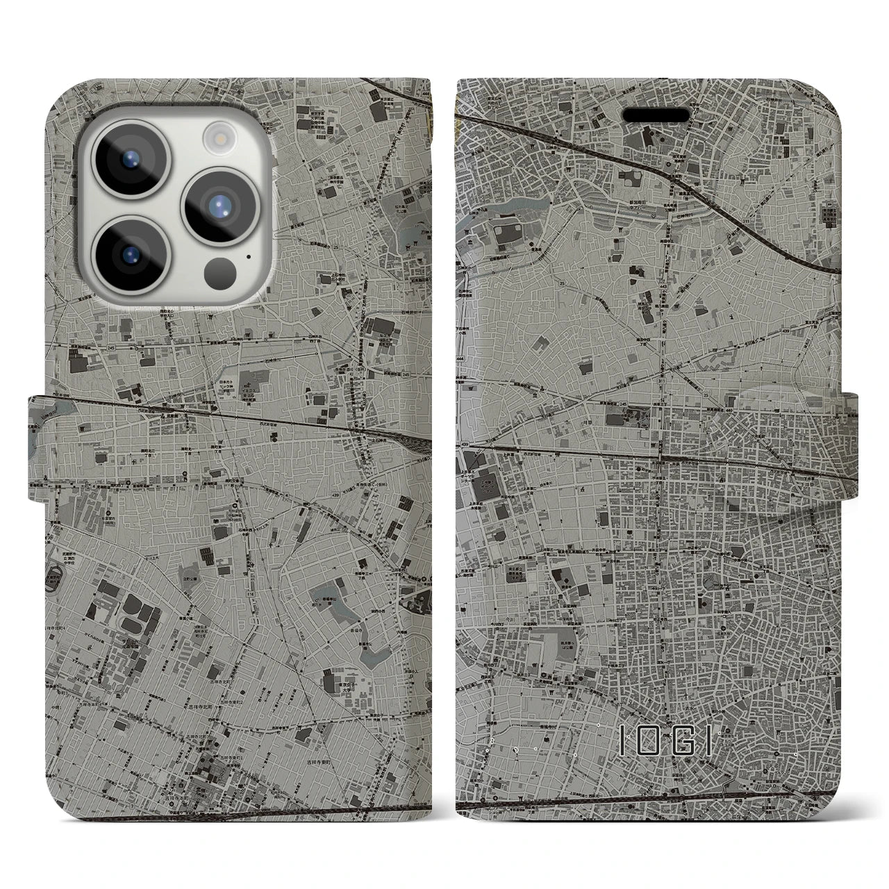 【井荻(東京都)】地図柄iPhoneケース(手帳タイプ)