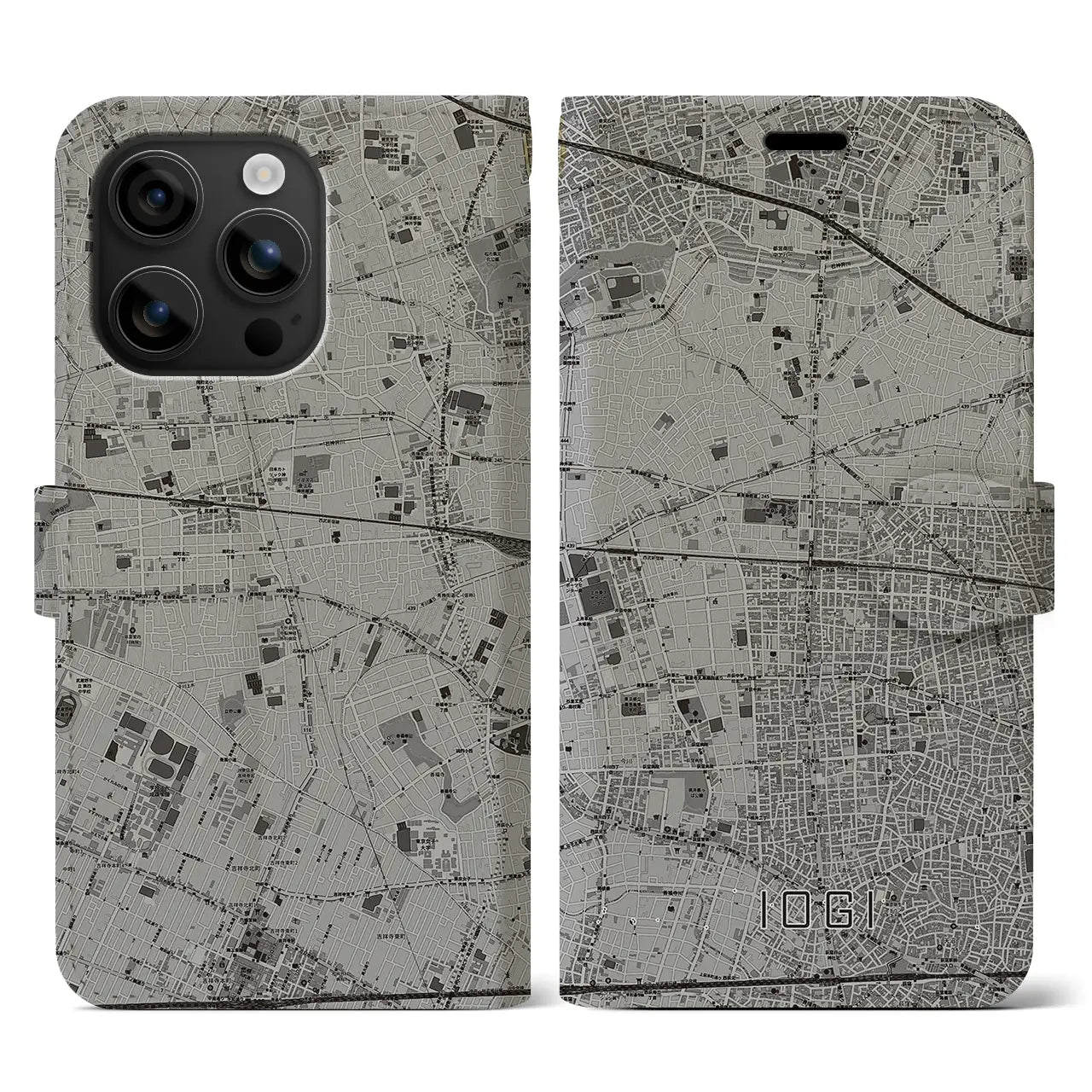 【井荻(東京都)】地図柄iPhoneケース(手帳タイプ)