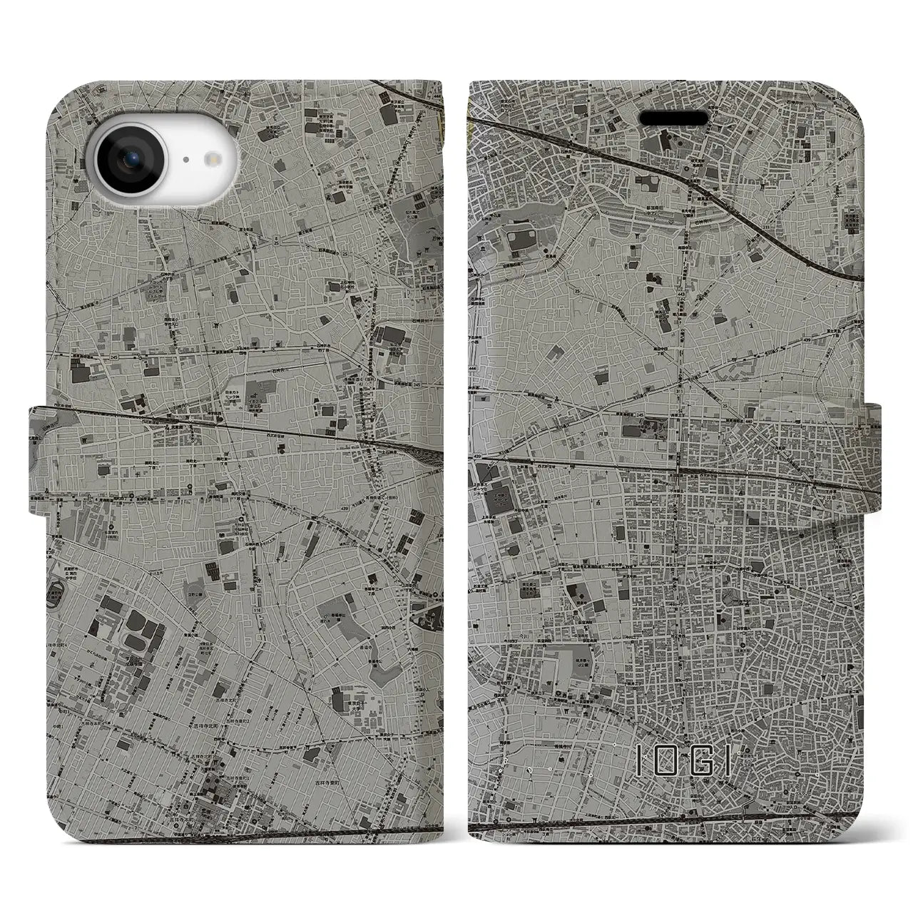 【井荻(東京都)】地図柄iPhoneケース(手帳タイプ)