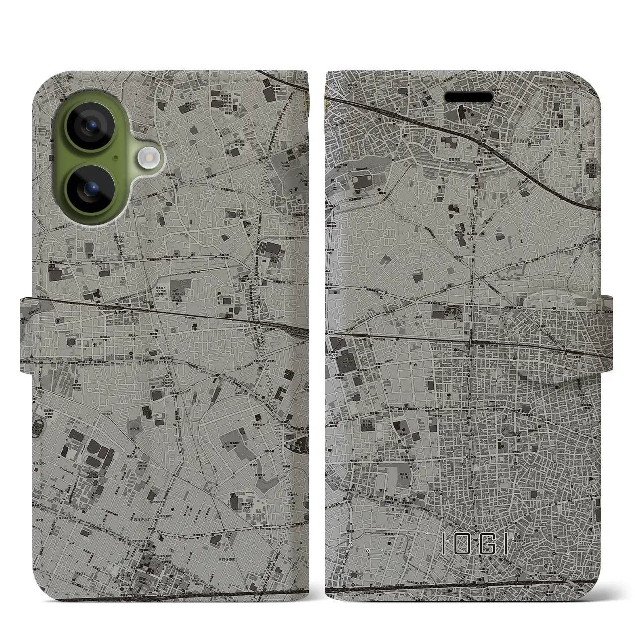 【井荻(東京都)】地図柄iPhoneケース(手帳タイプ)