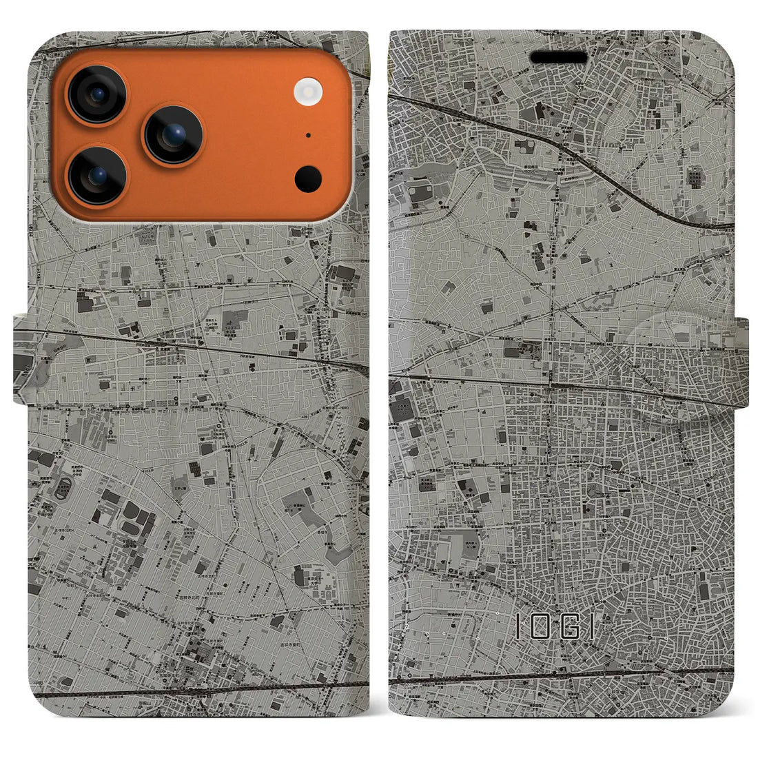 【井荻(東京都)】地図柄iPhoneケース(手帳タイプ)