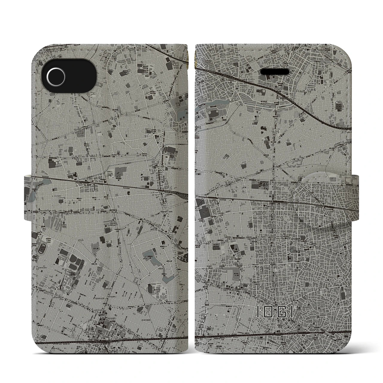 【井荻(東京都)】地図柄iPhoneケース(手帳タイプ)