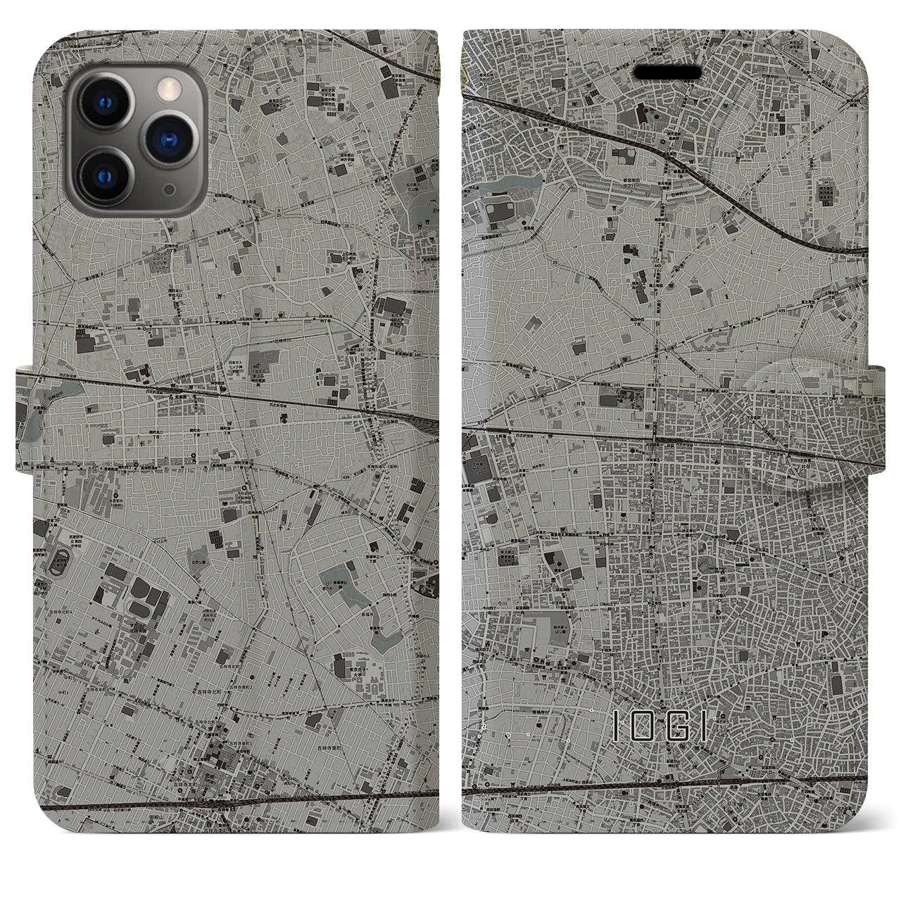 【井荻(東京都)】地図柄iPhoneケース(手帳タイプ)