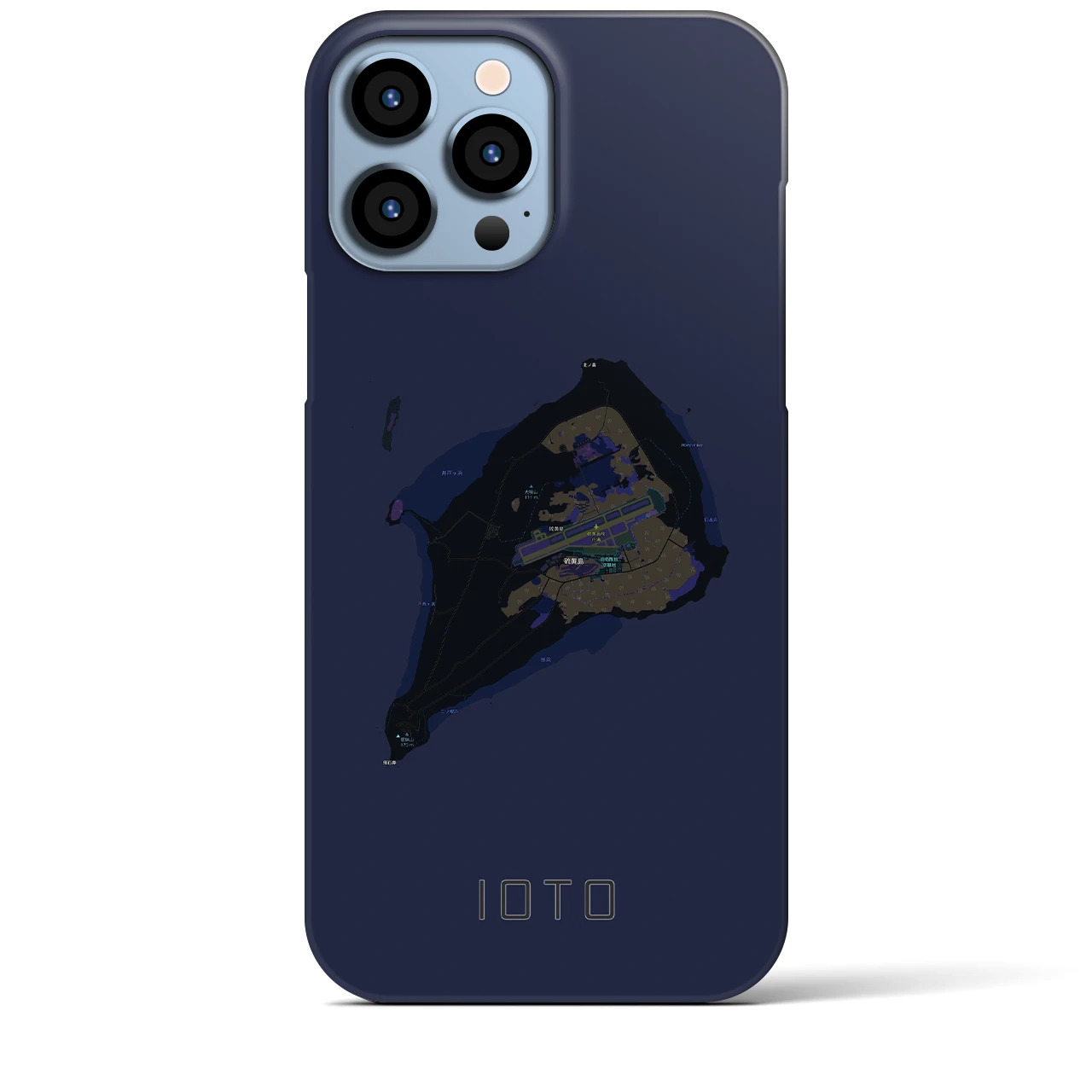 【硫黄島(東京都)】地図柄iPhoneケース(バックカバータイプ)