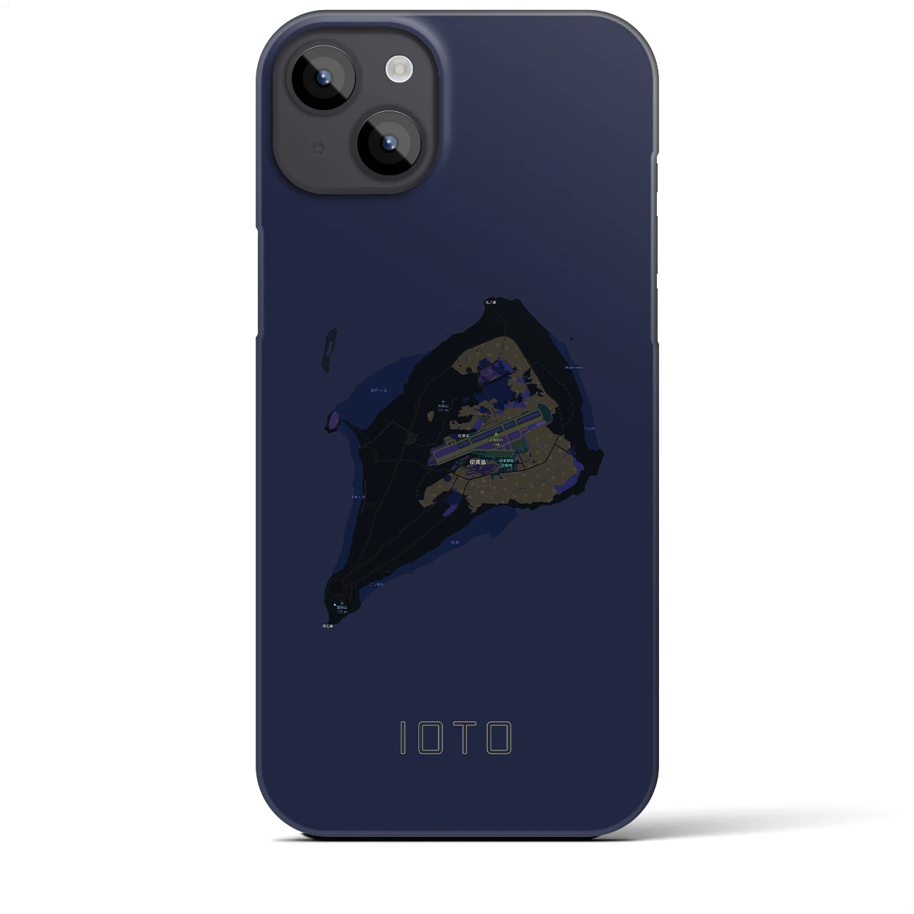 【硫黄島(東京都)】地図柄iPhoneケース(バックカバータイプ)