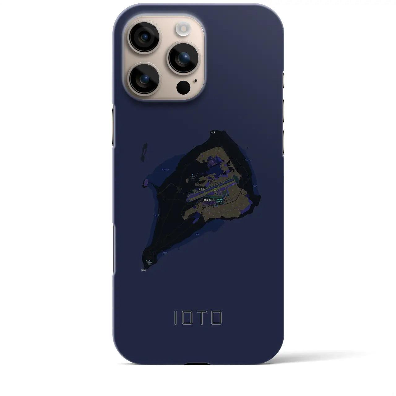 【硫黄島(東京都)】地図柄iPhoneケース(バックカバータイプ)