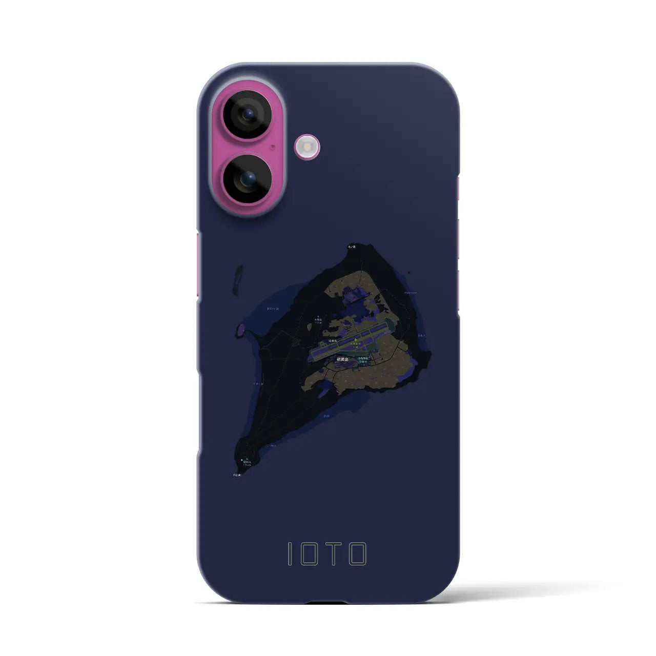 【硫黄島(東京都)】地図柄iPhoneケース(バックカバータイプ)