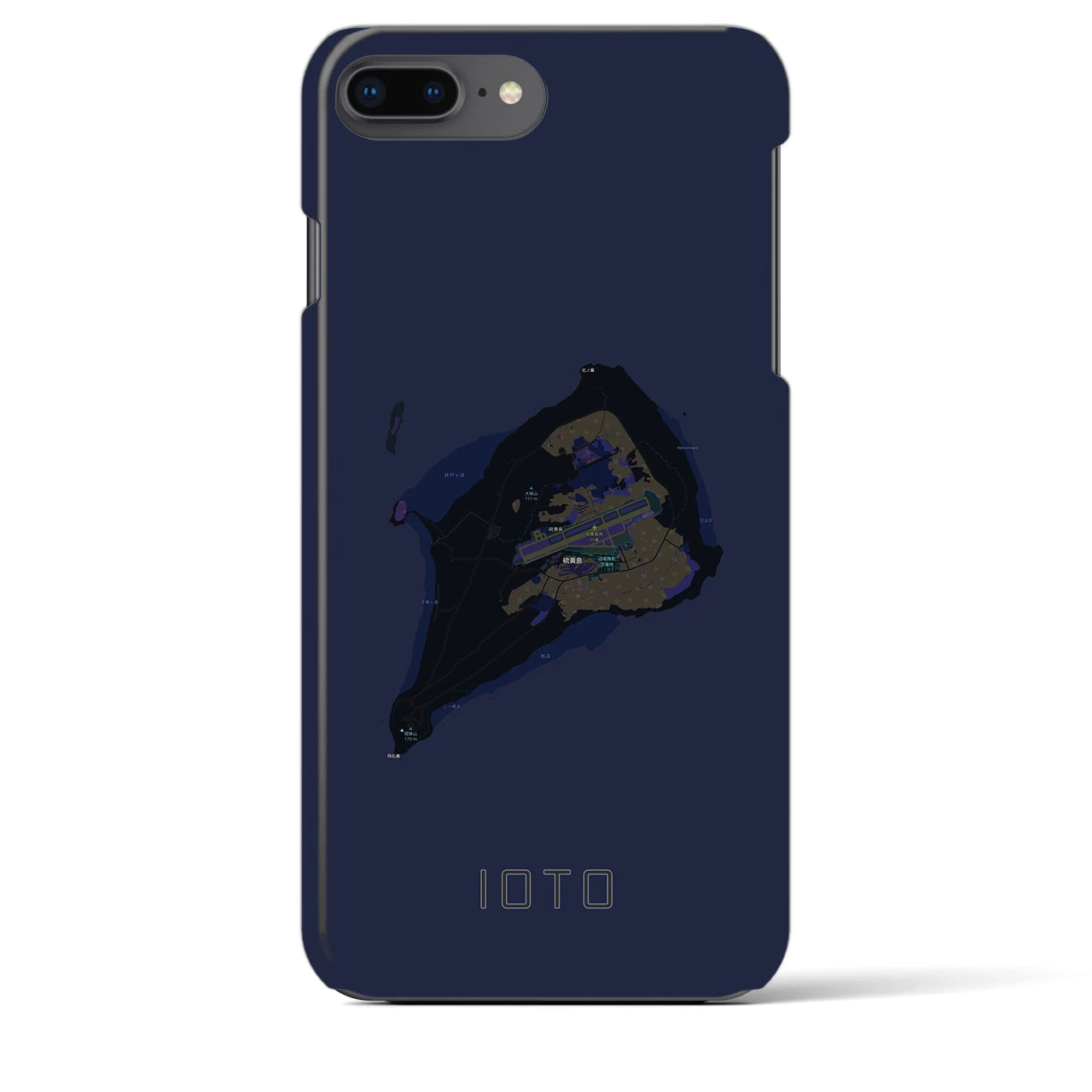 【硫黄島(東京都)】地図柄iPhoneケース(バックカバータイプ)