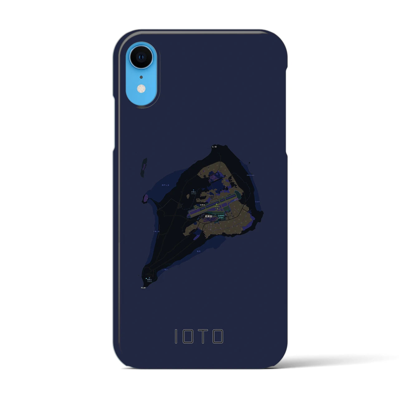 【硫黄島(東京都)】地図柄iPhoneケース(バックカバータイプ)