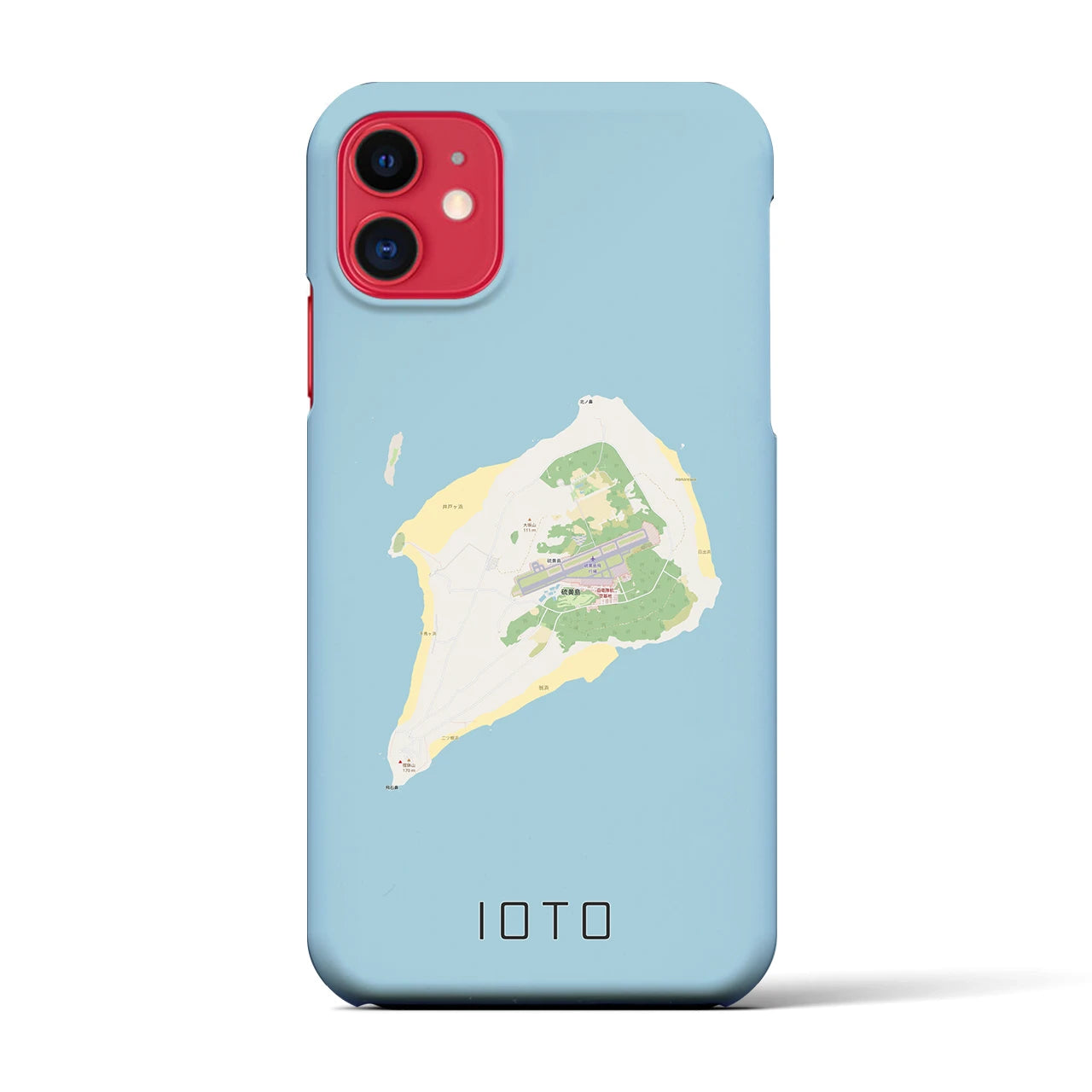 【硫黄島(東京都)】地図柄iPhoneケース(バックカバータイプ)