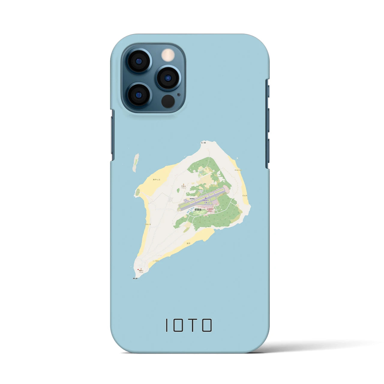 【硫黄島(東京都)】地図柄iPhoneケース(バックカバータイプ)