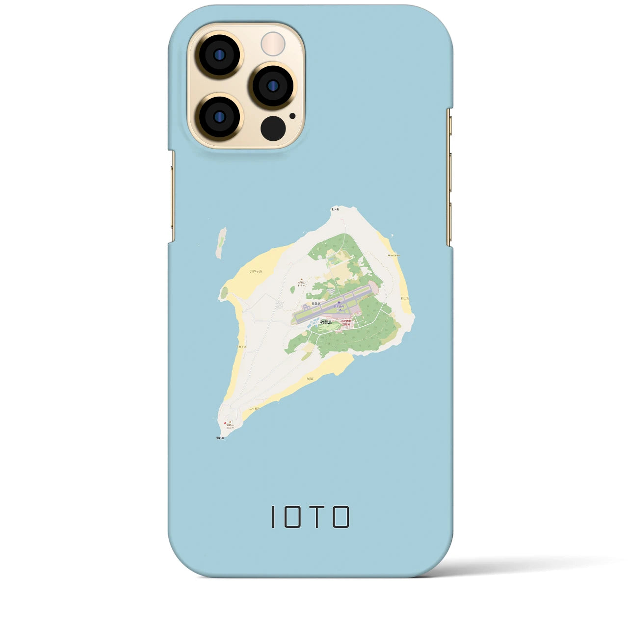 【硫黄島(東京都)】地図柄iPhoneケース(バックカバータイプ)