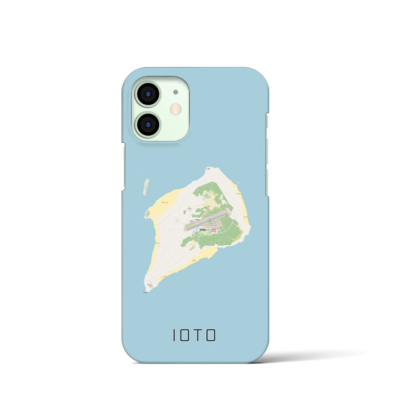【硫黄島(東京都)】地図柄iPhoneケース(バックカバータイプ)