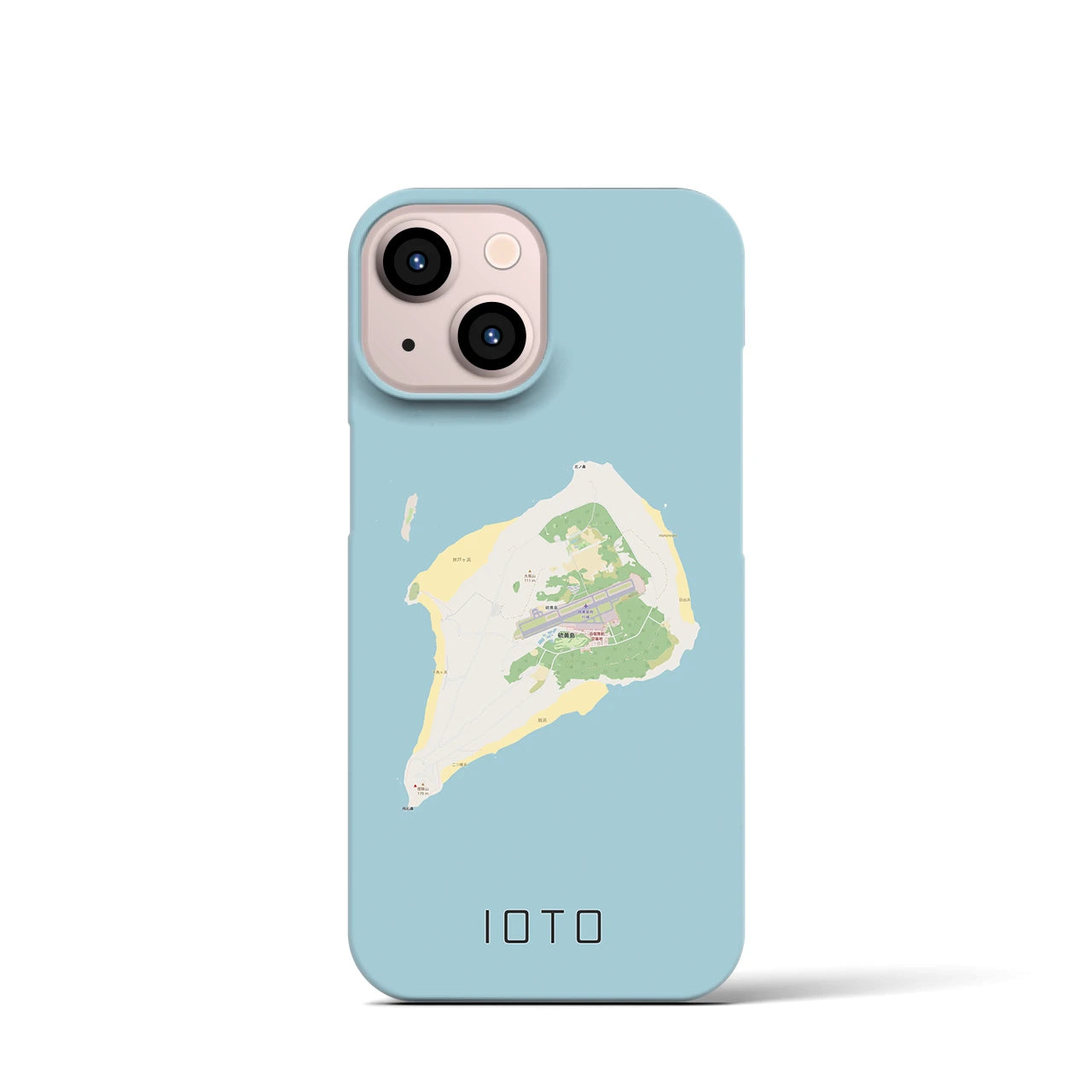 【硫黄島(東京都)】地図柄iPhoneケース(バックカバータイプ)