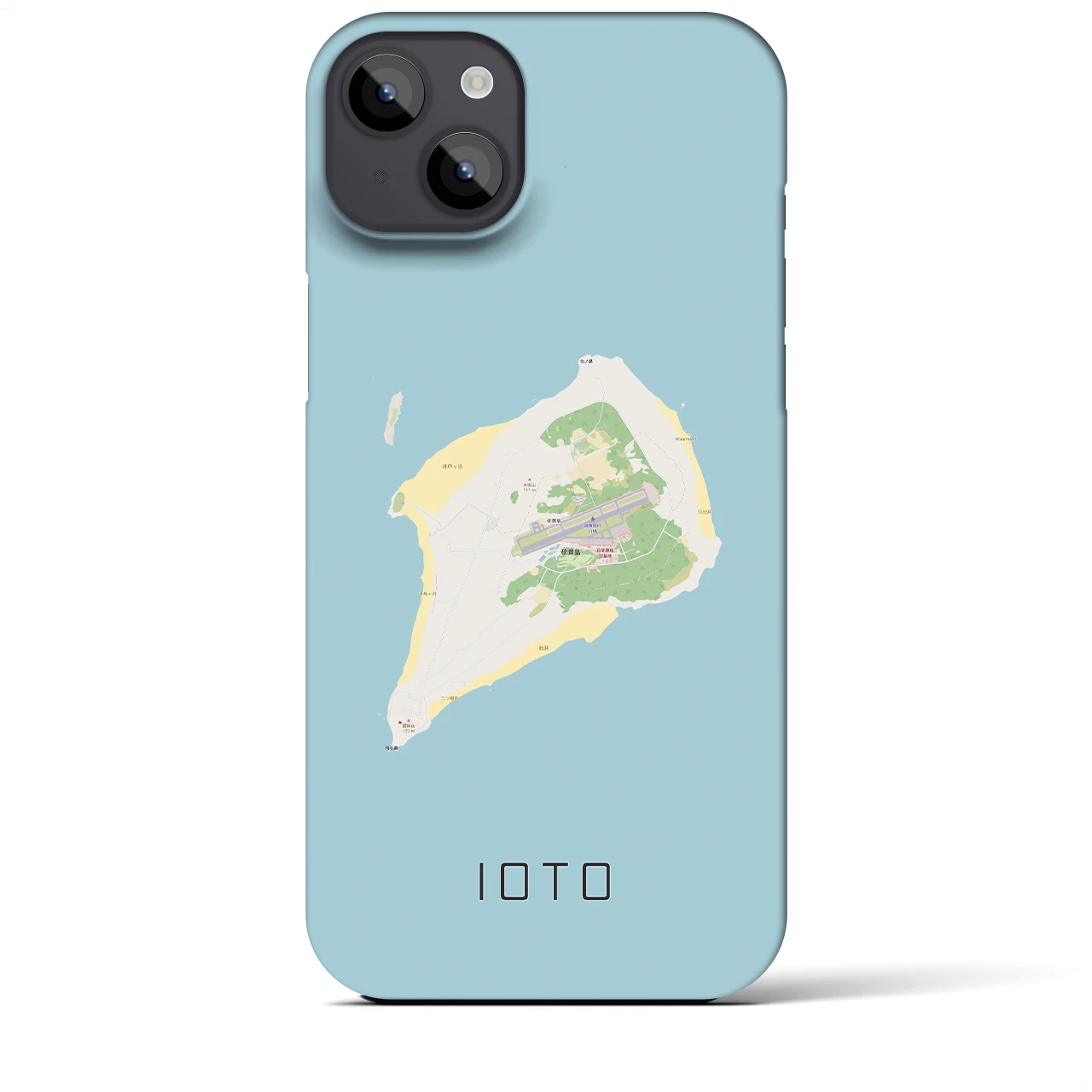 【硫黄島(東京都)】地図柄iPhoneケース(バックカバータイプ)