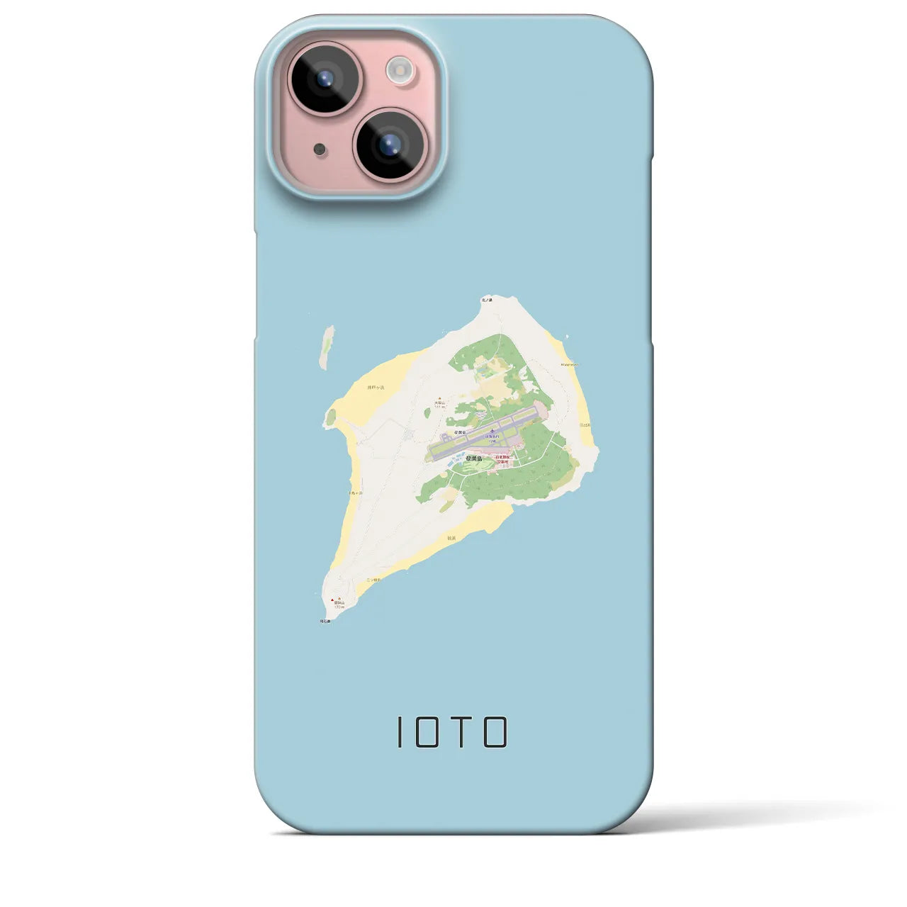 【硫黄島(東京都)】地図柄iPhoneケース(バックカバータイプ)