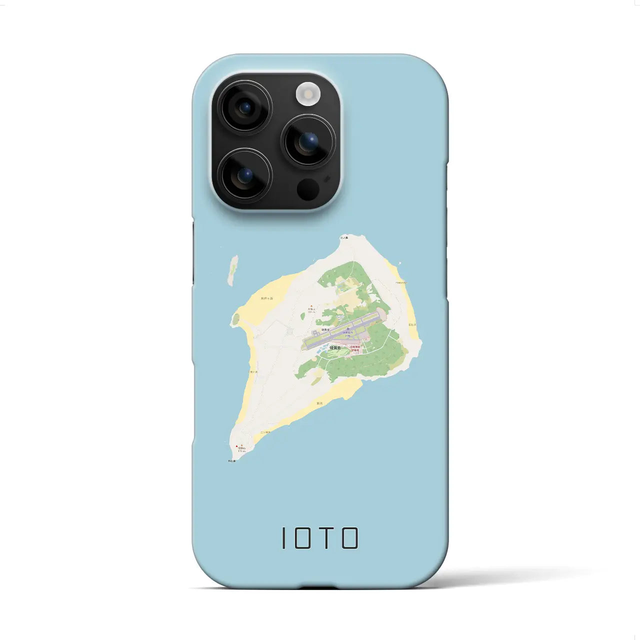 【硫黄島(東京都)】地図柄iPhoneケース(バックカバータイプ)