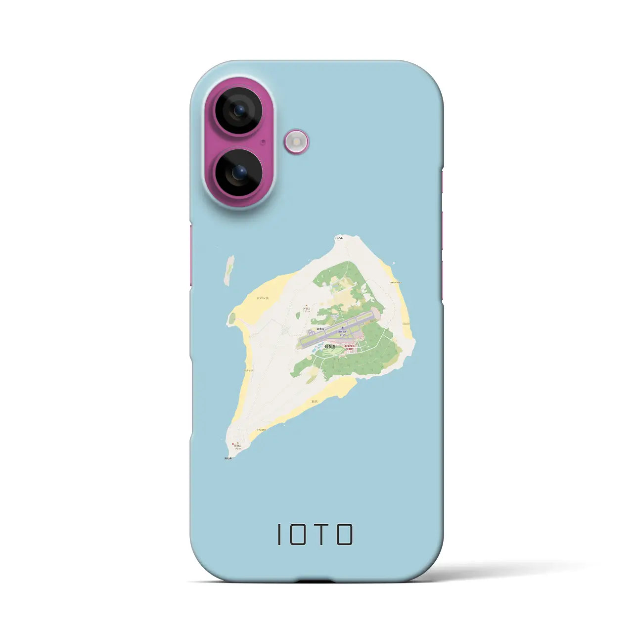 【硫黄島(東京都)】地図柄iPhoneケース(バックカバータイプ)