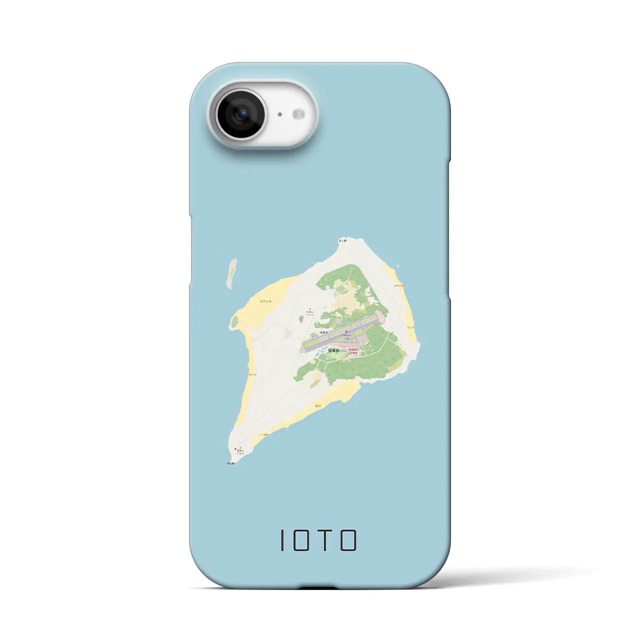 【硫黄島(東京都)】地図柄iPhoneケース(バックカバータイプ)