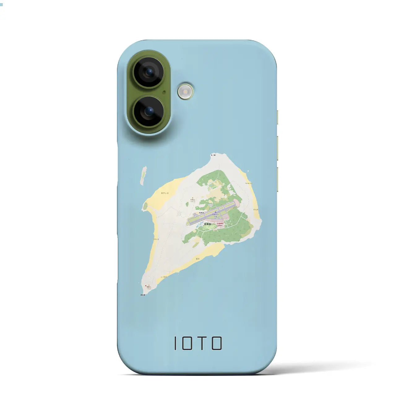 【硫黄島(東京都)】地図柄iPhoneケース(バックカバータイプ)ナチュラル・iPhone 17 Pro Max 用
