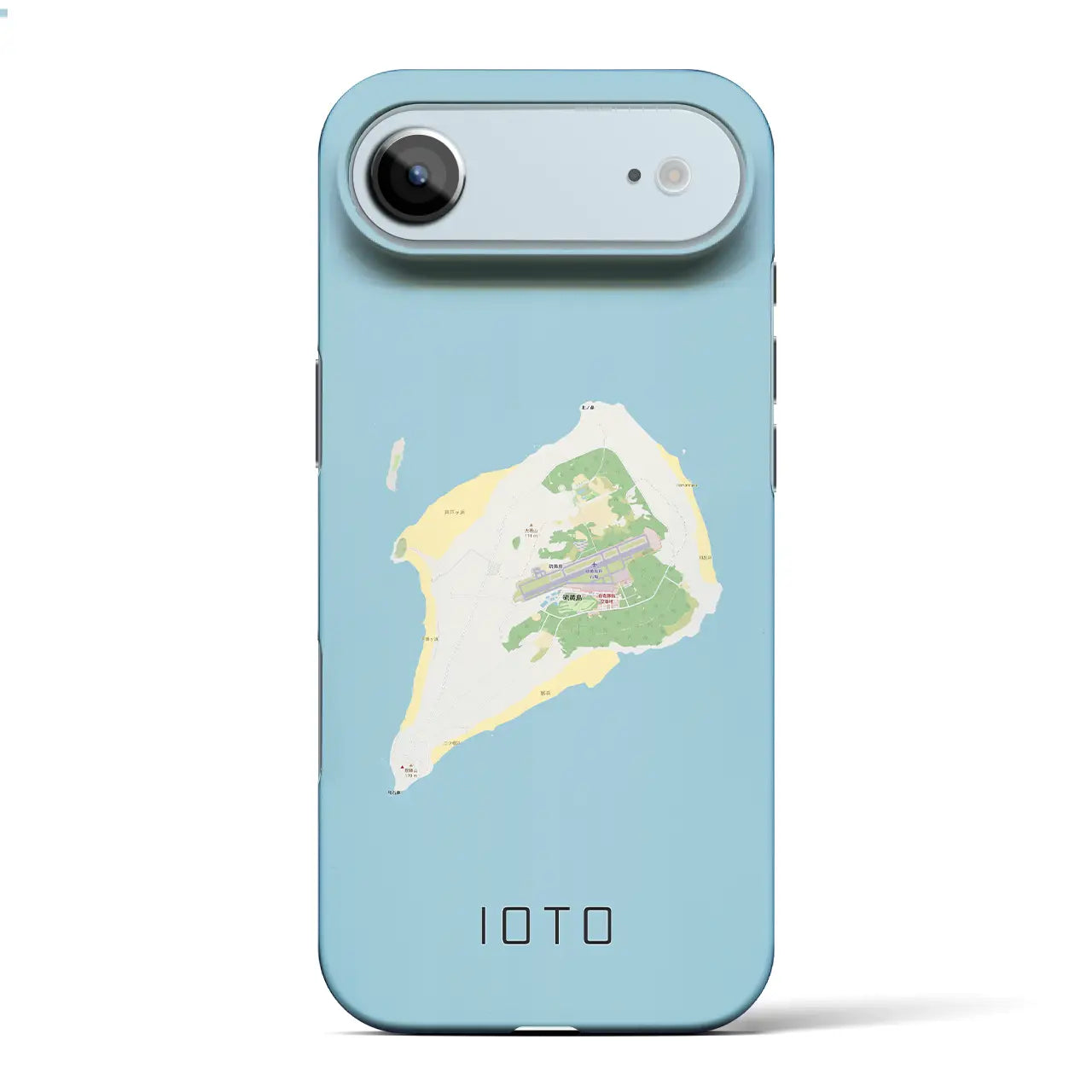【硫黄島(東京都)】地図柄iPhoneケース(バックカバータイプ)ブラック・iPhone 17 Pro Max 用