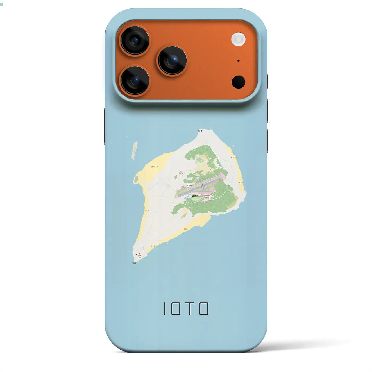 【硫黄島(東京都)】地図柄iPhoneケース(バックカバータイプ)