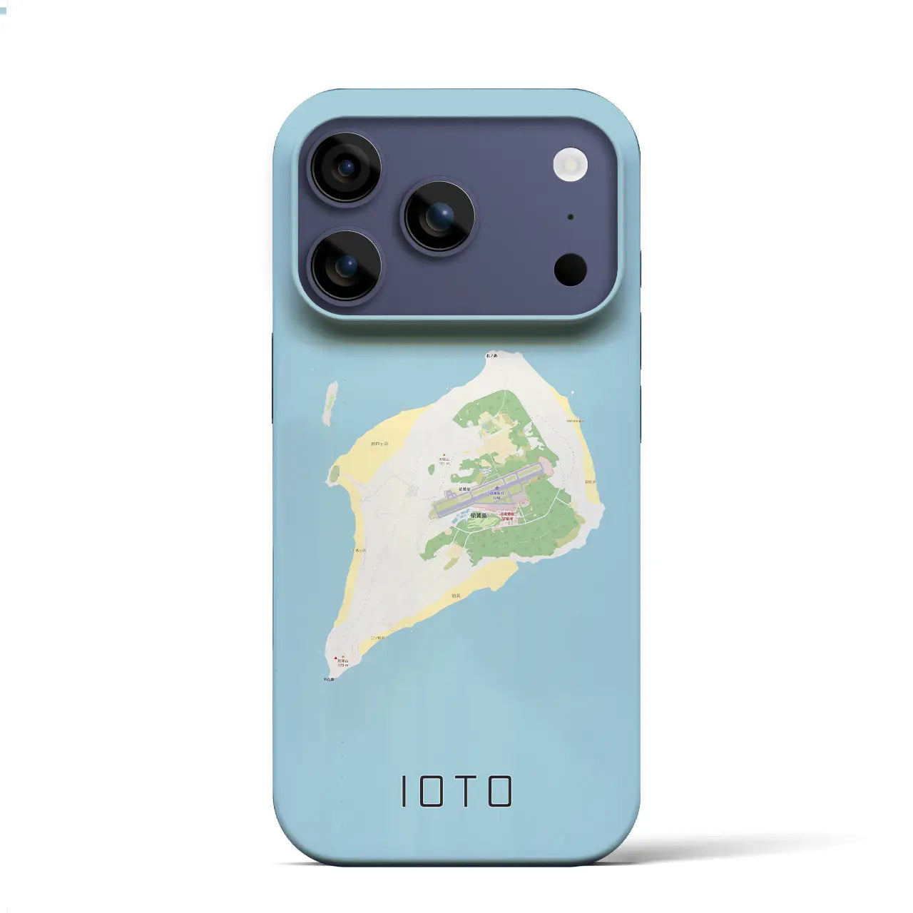 【硫黄島(東京都)】地図柄iPhoneケース(バックカバータイプ)
